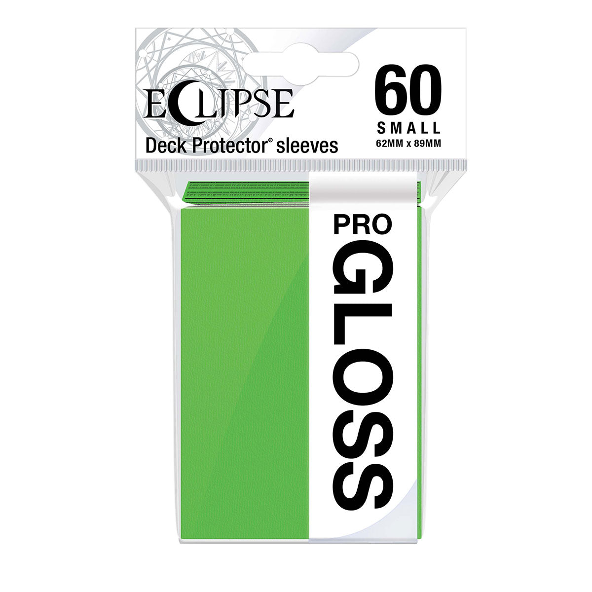 A Lime Green Eclipse Gloss Small Deck Protector Sleeves (60ct). Brand: Ultra PRO, Item: Eclipse Gloss Small Deck Protector Sleeves (60ct) - Lime Green