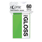 A Lime Green Eclipse Gloss Small Deck Protector Sleeves (60ct). Brand: Ultra PRO, Item: Eclipse Gloss Small Deck Protector Sleeves (60ct) - Lime Green