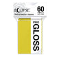 A Yellow Eclipse Gloss Small Deck Protector Sleeves (60ct). Brand: Ultra PRO, Item: ECLIPSE Gloss Small Deck Protector Sleeves (60ct) - Lemon Yellow