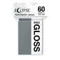 A Smoke Grey Gloss Deck Protector Sleeves. Brand: Ultra PRO, Item: ECLIPSE® Gloss Small DECK PROTECTOR® Sleeves (60ct)