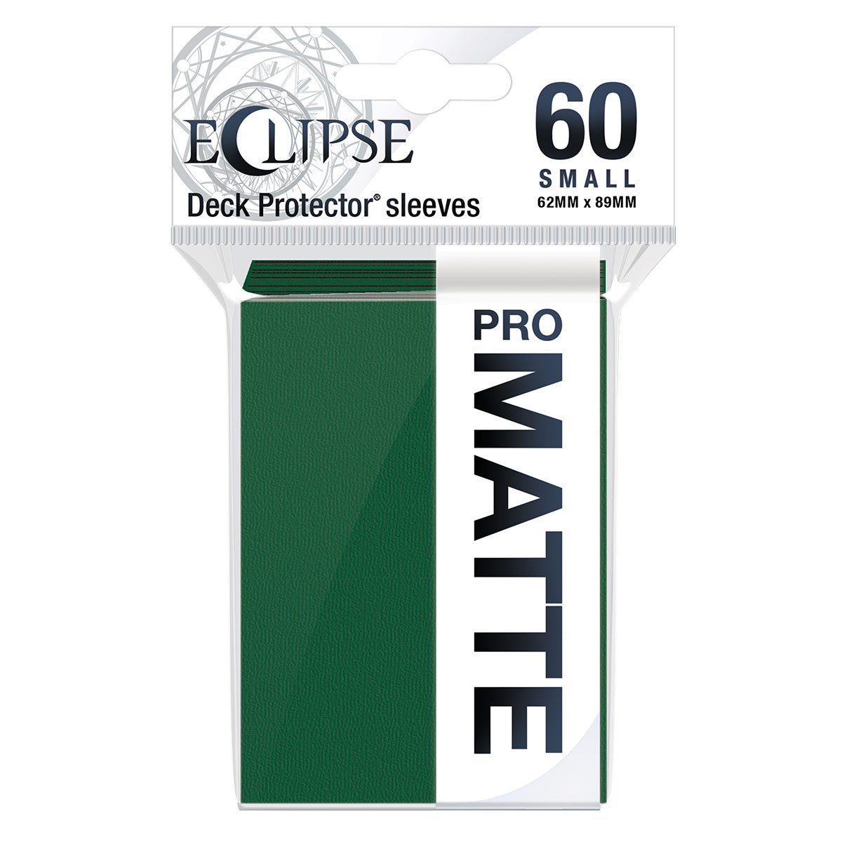 A Forest Green Eclipse Matte Small Deck Protector Sleeves (60ct). Brand: Ultra PRO, Item: ECLIPSE Matte Small DECK PROTECTOR Sleeves (60ct) - Forest Green