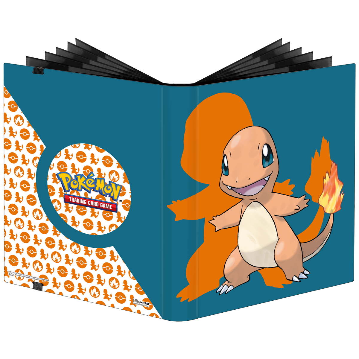 A blue Charmander 9-Pocket PRO-BINDER for Pokemon Trading Card Game. Brand: Ultra PRO, Item: Charmander 9-Pocket PRO-BINDER.