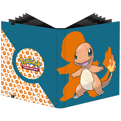 A blue Charmander 9-Pocket PRO-BINDER for Pokemon Trading Card Game. Brand: Ultra PRO, Item: Charmander 9-Pocket PRO-BINDER.