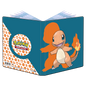 A blue Charmander 4-Pocket Portfolio. Brand: Ultra PRO, Item: Charmander 4-Pocket Portfolio for Pokémon