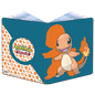 A blue and orange Charmander 9-Pocket Portfolio for Pokemon Trading Card Game. Brand: Ultra PRO, Item: Charmander 9-Pocket Portfolio.