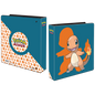 A blue 2-inch 3-ring album for Pokemon Trading Card Game featuring Charmander. Brand: Ultra PRO, Item: 2" Charmander 3-Ring Album for Pokémon.