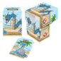 A colorful deck box featuring Gyarados and Magikarp on a beach scene. Brand: Ultra PRO, Item: Gallery Series Seaside Full-View DECK BOX® for Pokémon