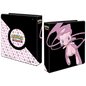 A black 2-inch 3-ring binder featuring Mew from Pokémon. Brand: Ultra PRO, Item: 2" Mew 3-Ring Album for Pokémon