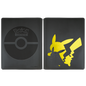 A black Elite Series Pikachu 9-Pocket Zippered PRO-BINDER for Pokemon Trading Card Game. Brand: Ultra PRO, Item: Elite Series: Pikachu 9-Pocket Zippered PRO-BINDER for Pokémon.