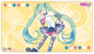 A yellow Hatsune Miku playmat. Brand: Ultra PRO, Item: Digital Dreamland Diamond Delight Standard Gaming Playmat Mousepad for Hatsune Miku