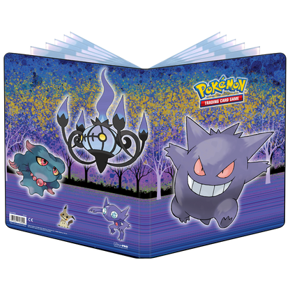 A blue and purple Haunted Hollow 9-Pocket Portfolio for Pokemon. Brand: Ultra PRO, Item: Gallery Series Haunted Hollow 9-Pocket Portfolio for Pokémon