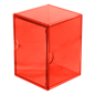 A translucent orange Eclipse 2-Piece 100+ Deck Box. Brand: Ultra PRO, Item: ECLIPSE® 2-Piece 100+ DECK BOX® - Pumpkin Orange