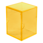 A yellow Ultra PRO Eclipse 2-Piece 100+ Deck Box.
