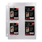 A clear plastic 4-pocket page for Ultra PRO ONE-TOUCH card holders. Brand: Ultra PRO, Item: 4-Pocket Page for 23PT-100PT ONE-TOUCH® Displays