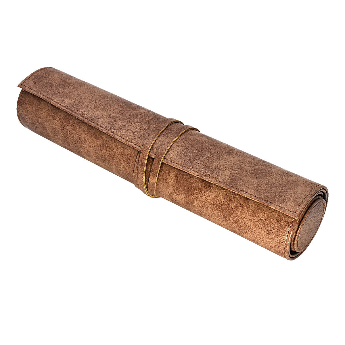 A brown leather dice scroll. Brand: Unknown, Item: Dice Scroll.