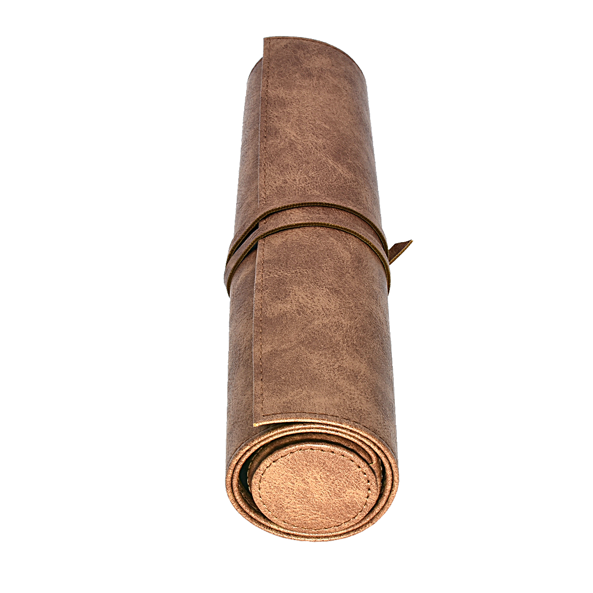 A brown leather dice scroll. Brand: Unknown, Item: Dice Scroll.