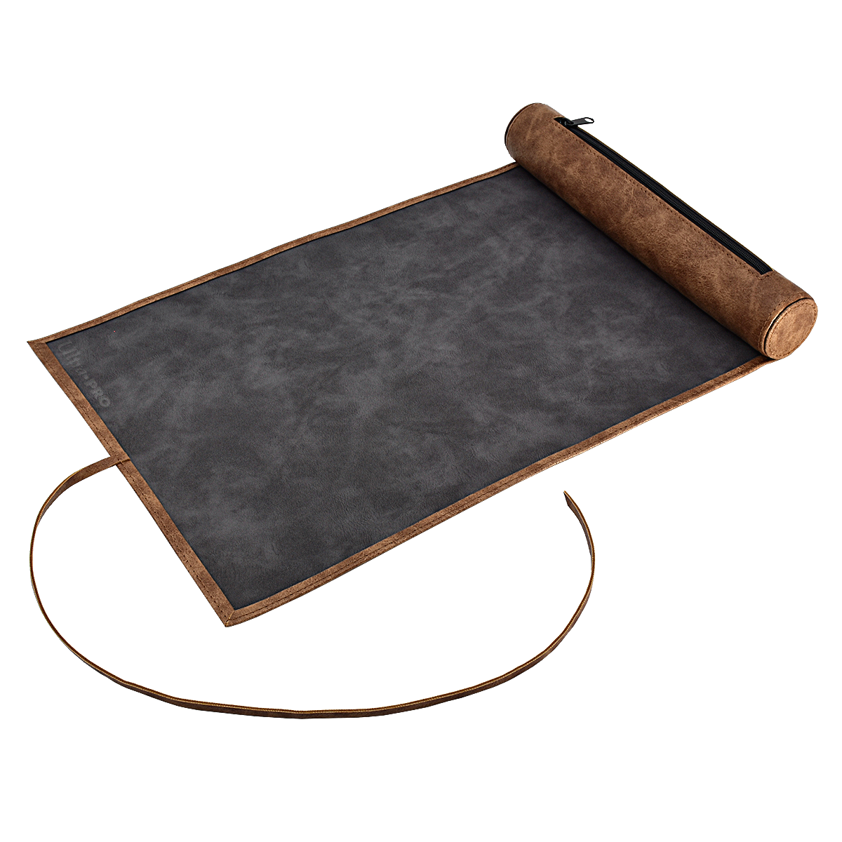 A brown and gray Dice Scroll playmat. Brand: Ultra PRO, Item: Dice Scroll.