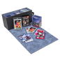 A black Ultra PRO All-In-One Breaker Box and Mat Combo with various trading card sleeves and top loaders.