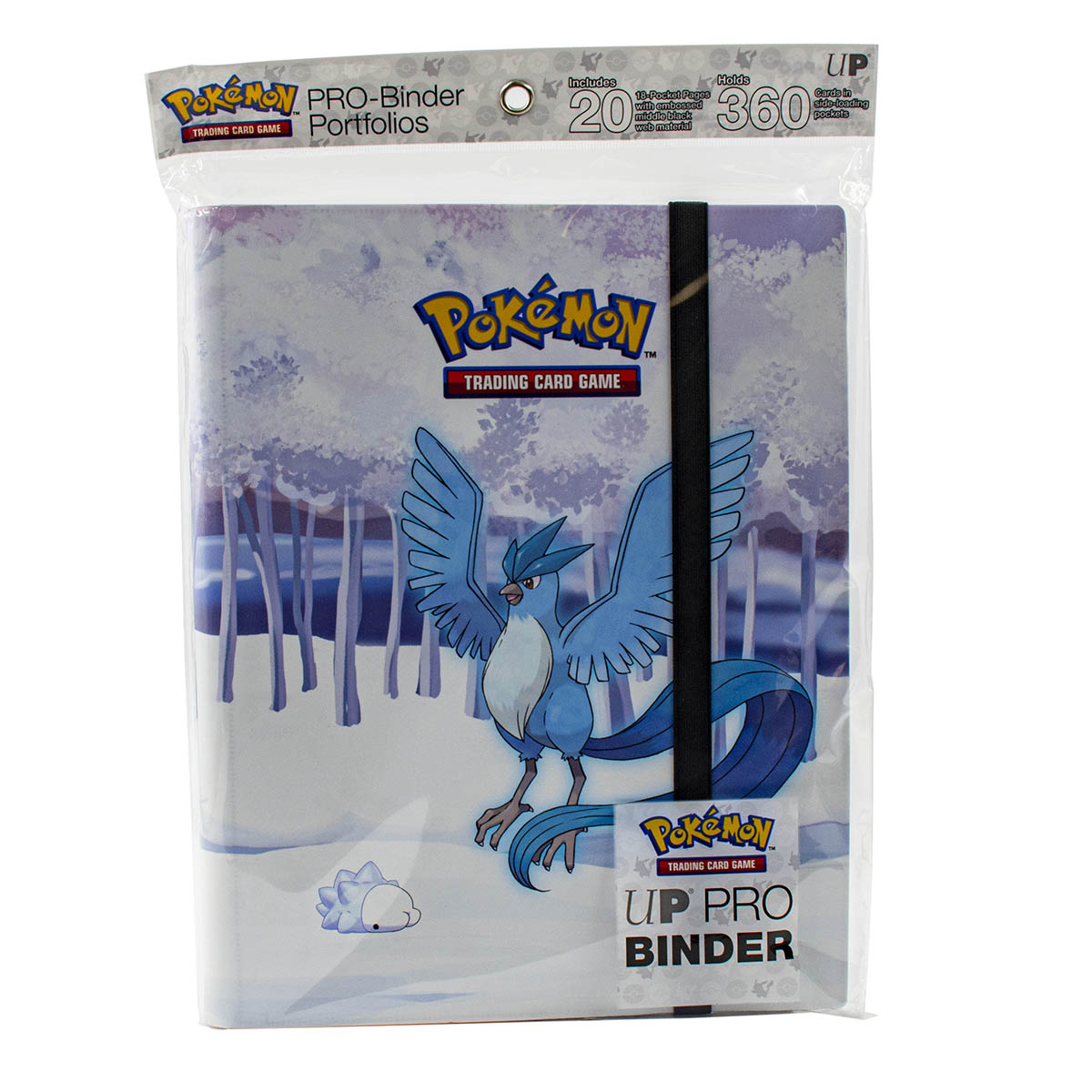 A Frosted Forest themed 9-Pocket PRO-BINDER for Pokemon Trading Cards. Brand: Ultra PRO, Item: Gallery Series Frosted Forest 9-Pocket PRO-BINDER.