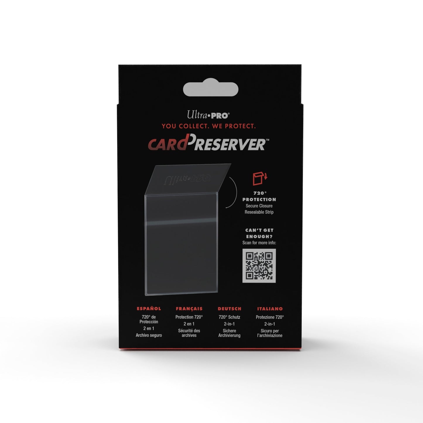A clear plastic CardPreserver™ Protective Holder. Brand: Ultra-Pro, Item: CardPreserver™ Protective Holders.