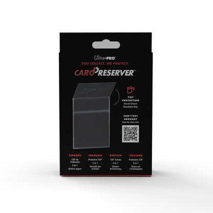 A clear plastic CardPreserver™ Protective Holder. Brand: Ultra-Pro, Item: CardPreserver™ Protective Holders.