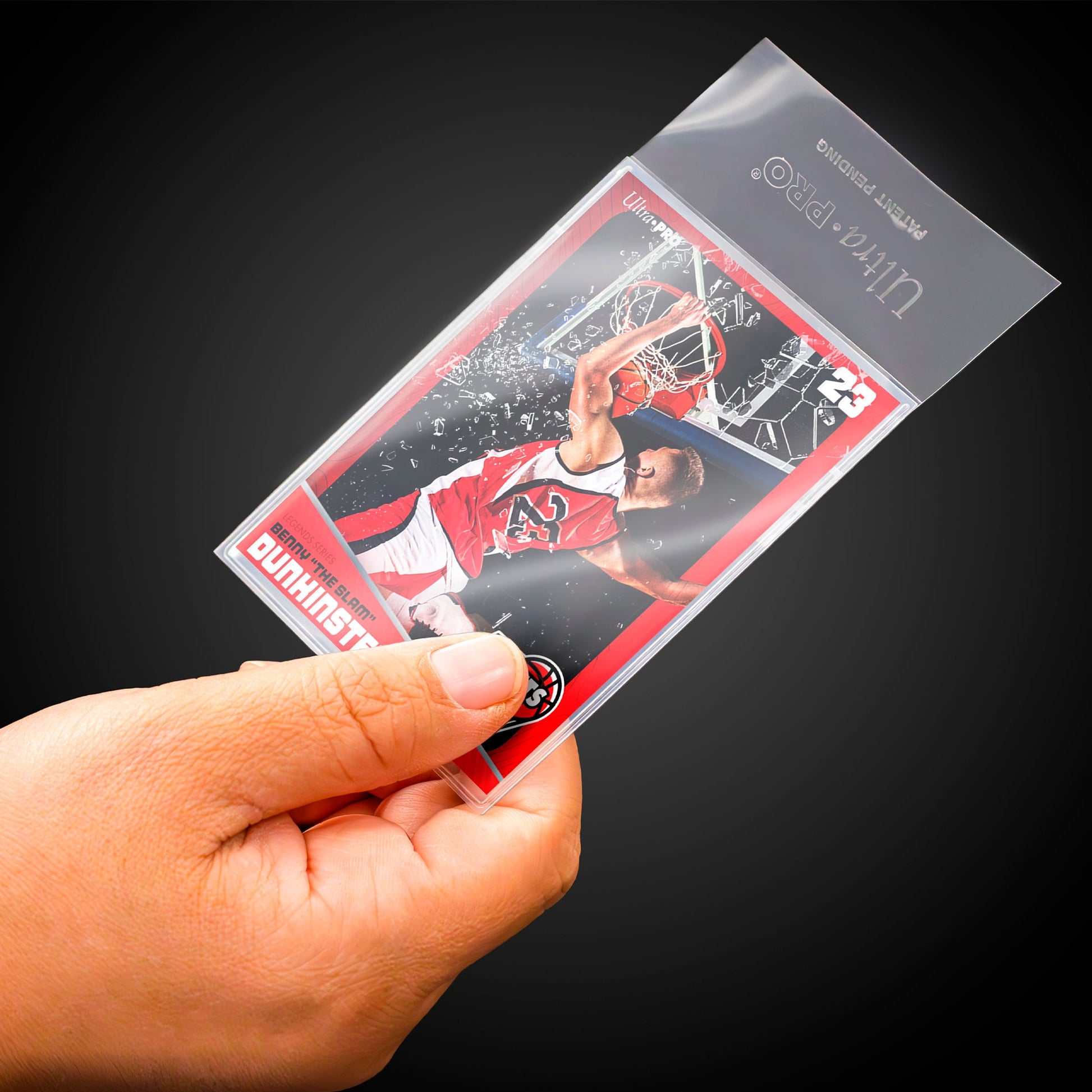 A clear Ultra PRO CardPreserver protective holder with a basketball trading card. Brand: Ultra PRO, Item: CardPreserver™ Protective Holders.