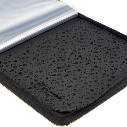 A black Critical Role Bells Hells Team Lineup Printed Leatherette Book Folio. Brand: Ultra PRO, Item: Critical Role Bells Hells Team Lineup Printed Leatherette Book Folio.