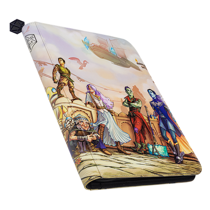 A Critical Role Bells Hells Team Lineup Printed Leatherette Book Folio. Brand: Critical Role, Item: Bells Hells Team Lineup Printed Leatherette Book Folio.
