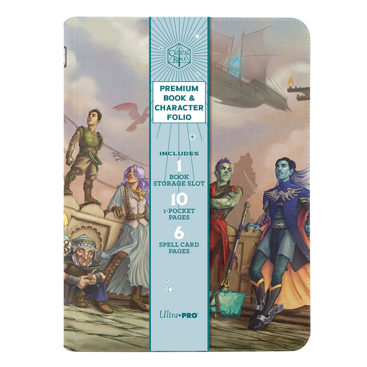 A Critical Role Bells Hells Team Lineup Printed Leatherette Book Folio by Ultra PRO.