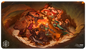 A vibrant gaming playmat featuring the Critical Role Vox Machina characters in an epic battle scene, with a dragon-like creature in the background. Brand: Ultra PRO, Item: Critical Role Vox Machina Standard Gaming Playmat.