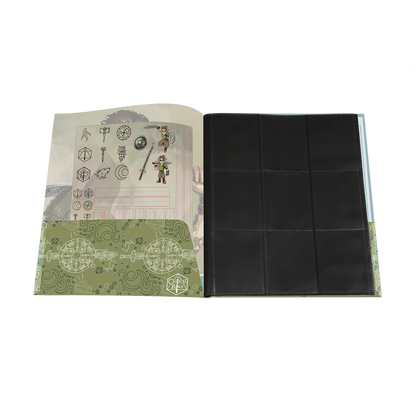 A green Critical Role Orym of the Air Ashari RPG Folio with Stickers. Brand: Critical Role, Item: Orym of the Air Ashari RPG Folio with Stickers.