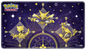A purple and yellow Abra Evolutions Stitched Playmat. Brand: Ultra PRO, Item: Abra Evolutions Stitched Playmat for Pokémon.