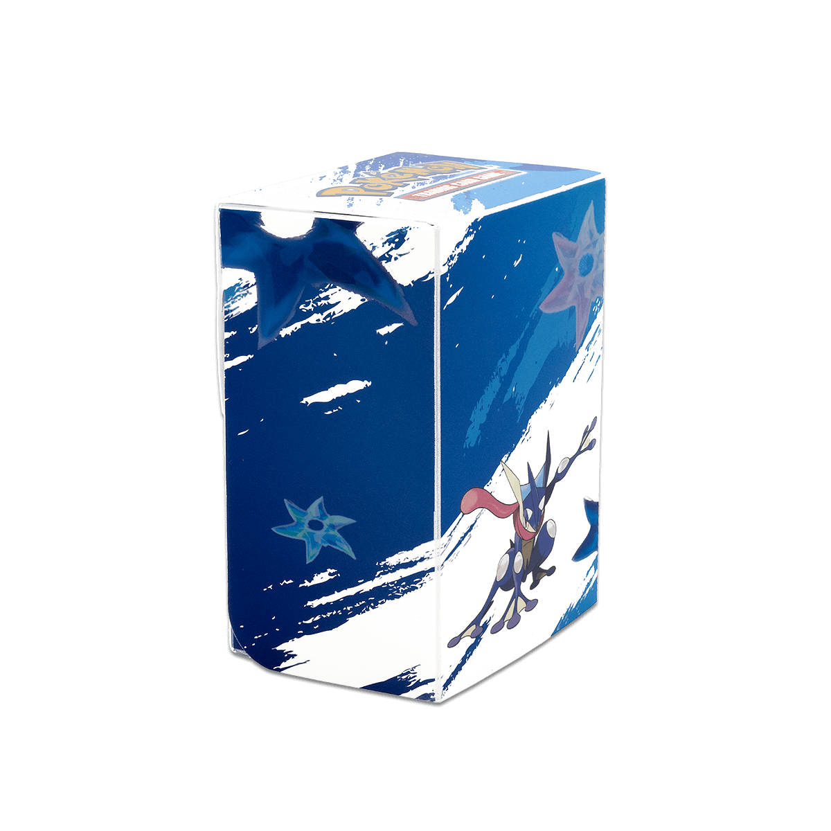 A blue and white Greninja Full-View DECK BOX® for Pokémon. Brand: Ultra PRO, Item: Greninja Full-View DECK BOX® for Pokémon