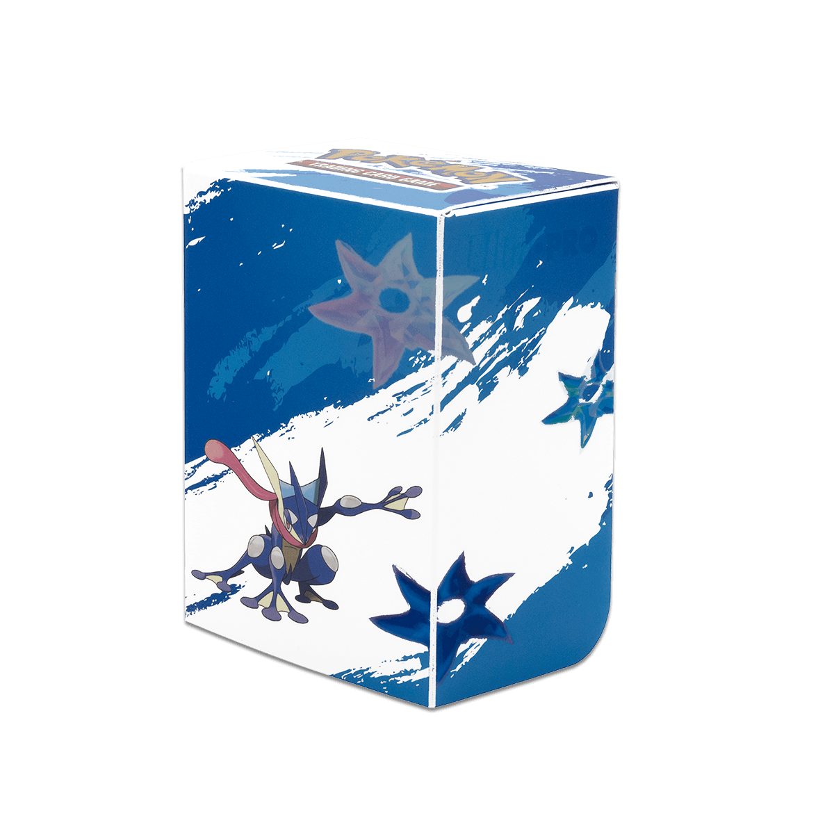 A blue and white Greninja Full-View DECK BOX for Pokemon. Brand: Ultra PRO, Item: Greninja Full-View DECK BOX for Pokemon.