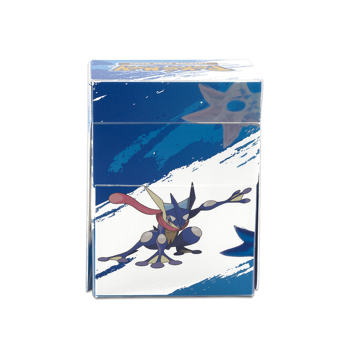 A blue and white Greninja Full-View DECK BOX for Pokemon. Brand: Ultra PRO, Item: Greninja Full-View DECK BOX® for Pokémon