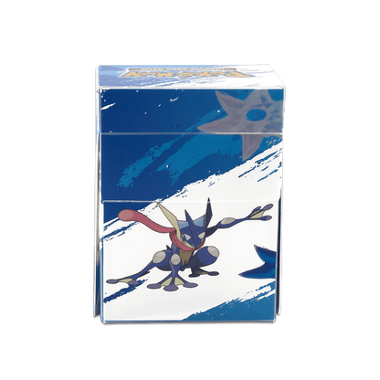 A blue and white Greninja Full-View DECK BOX for Pokemon. Brand: Ultra PRO, Item: Greninja Full-View DECK BOX® for Pokémon