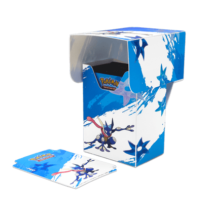 A blue and white Greninja Full-View DECK BOX for Pokemon. Brand: Ultra-Pro, Item: Greninja Full-View DECK BOX® for Pokémon