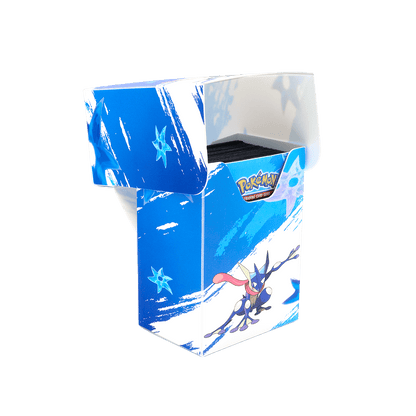 A blue and white Greninja Full-View DECK BOX for Pokemon. Brand: Ultra PRO, Item: Greninja Full-View DECK BOX® for Pokémon