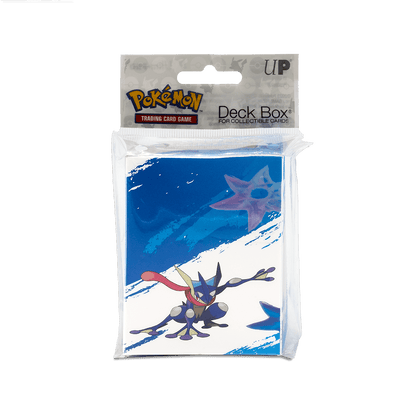 A blue and white Greninja Full-View DECK BOX® for Pokémon Trading Card Game. Brand: Ultra PRO, Item: Greninja Full-View DECK BOX® for Pokémon