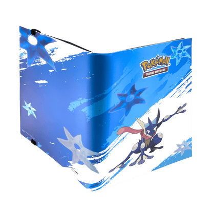 A blue Greninja 9-Pocket PRO-BINDER® for Pokémon Trading Card Game. Brand: Ultra PRO, Item: Greninja 9-Pocket PRO-BINDER® for Pokémon.