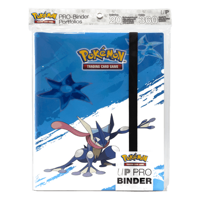 A blue Greninja 9-Pocket PRO-BINDER for Pokémon Trading Card Game. Brand: Ultra PRO, Item: Greninja 9-Pocket PRO-BINDER.