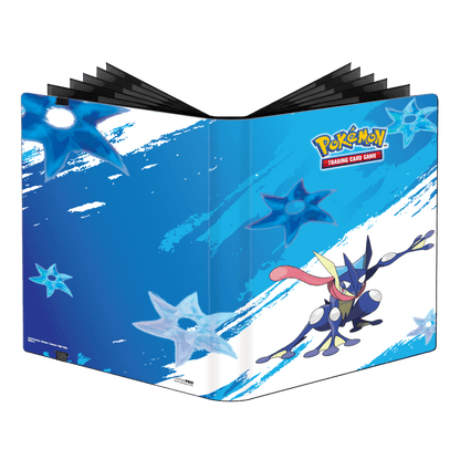 A blue Greninja 9-Pocket PRO-BINDER for Pokemon Trading Card Game. Brand: Ultra PRO, Item: Greninja 9-Pocket PRO-BINDER.