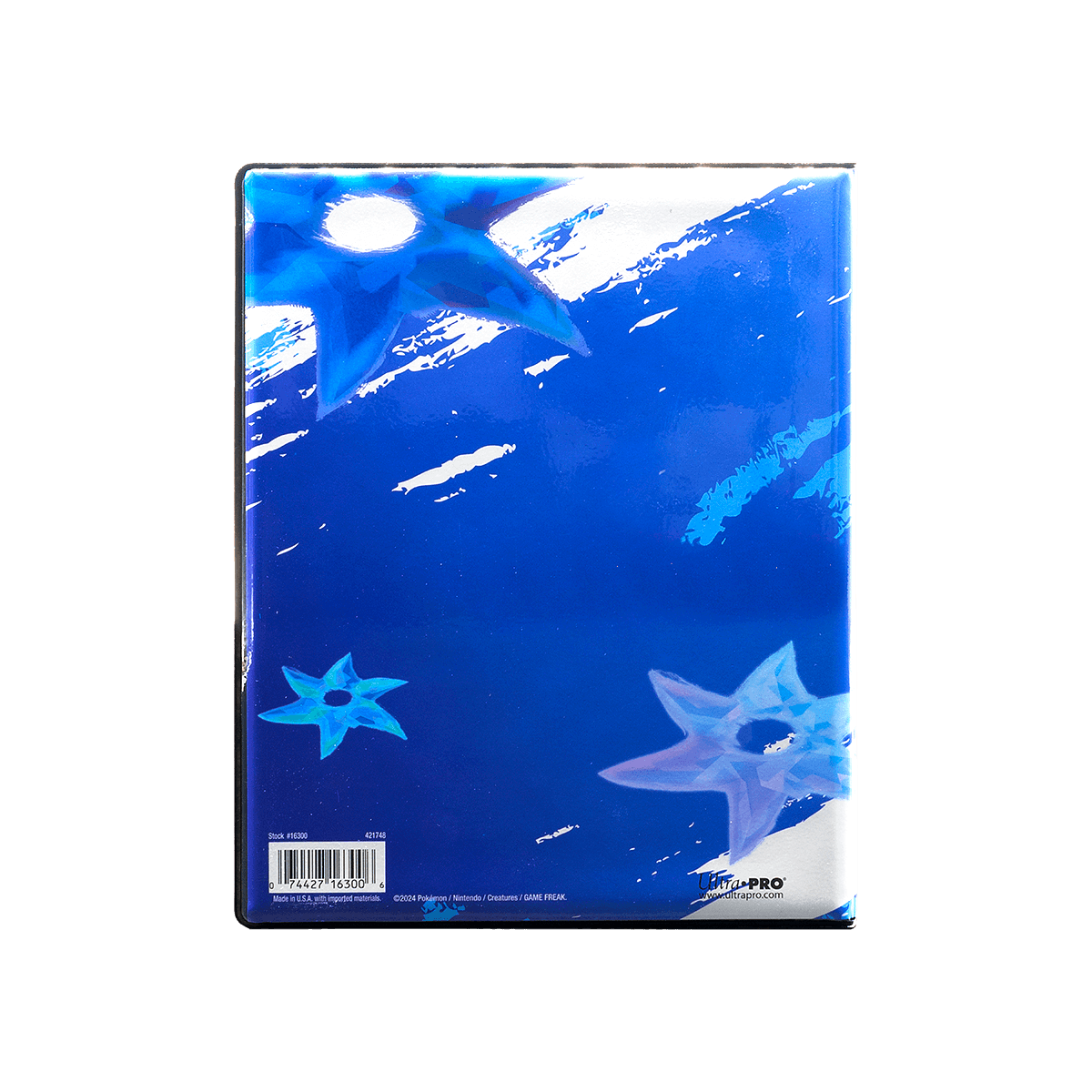 A blue Greninja 4-Pocket Portfolio for Pokemon. Brand: Ultra PRO, Item: Greninja 4-Pocket Portfolio.