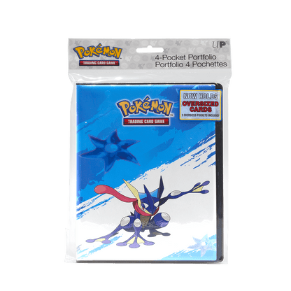 A blue Greninja 4-Pocket Portfolio for Pokemon Trading Card Game. Brand: Ultra Pro, Item: Greninja 4-Pocket Portfolio for Pokemon