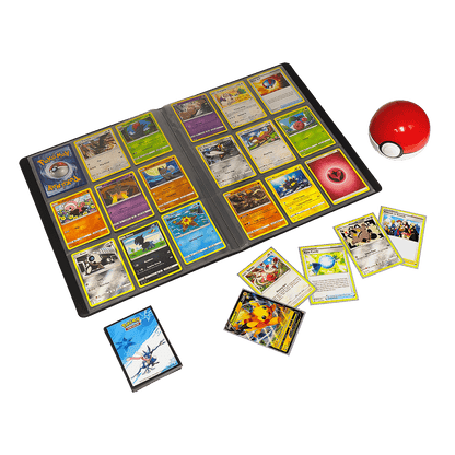 A black 9-pocket portfolio for Pokemon cards. Brand: Pokemon, Item: Greninja 9-Pocket Portfolio for Pokemon