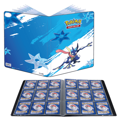 A blue Greninja 9-Pocket Portfolio for Pokémon Trading Cards. Brand: Ultra PRO, Item: Greninja 9-Pocket Portfolio for Pokémon