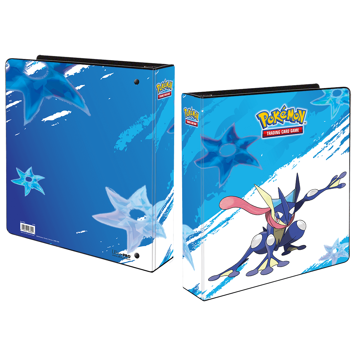A blue Greninja 2" Album for Pokémon Trading Card Game. Brand: Ultra PRO.