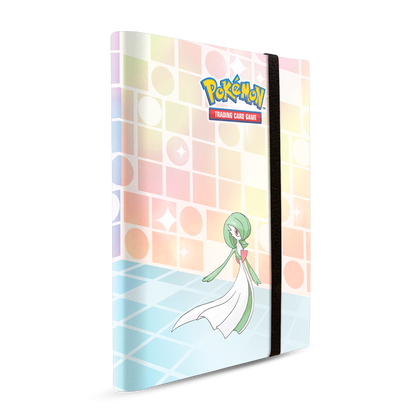A colorful binder featuring Gardevoir from Pokémon. Brand: Ultra PRO, Item: Gallery Series: Trick Room 9-Pocket PRO-BINDER® for Pokémon
