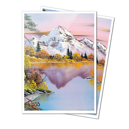 A Bob Ross Mighty Mountain Lake 105ct APEX DECK PROTECTOR® Sleeves. Brand: Ultra PRO, Item: Bob Ross Mighty Mountain Lake 105ct APEX DECK PROTECTOR® Sleeves