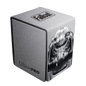 A gray Fallout Brotherhood of Steel ALCOVE Flip Deck Box. Brand: Ultra PRO, Item: Fallout - Brotherhood of Steel ALCOVE Flip DECK BOX for Tabletop Gaming